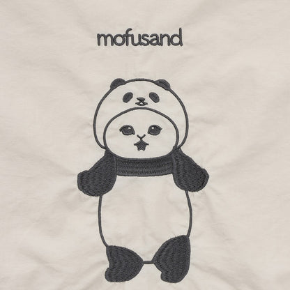 mofusand 刺繍トートバッグ パンダにゃん ホワイト