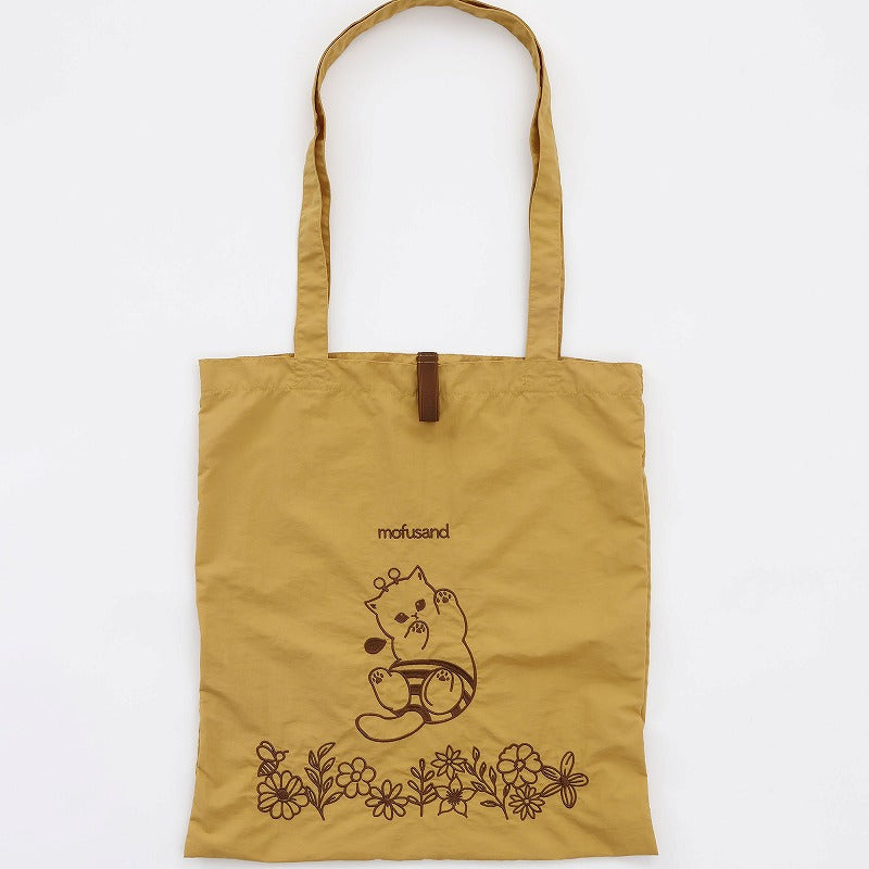 mofusand 刺繡手提袋蜜蜂Nyan黃色