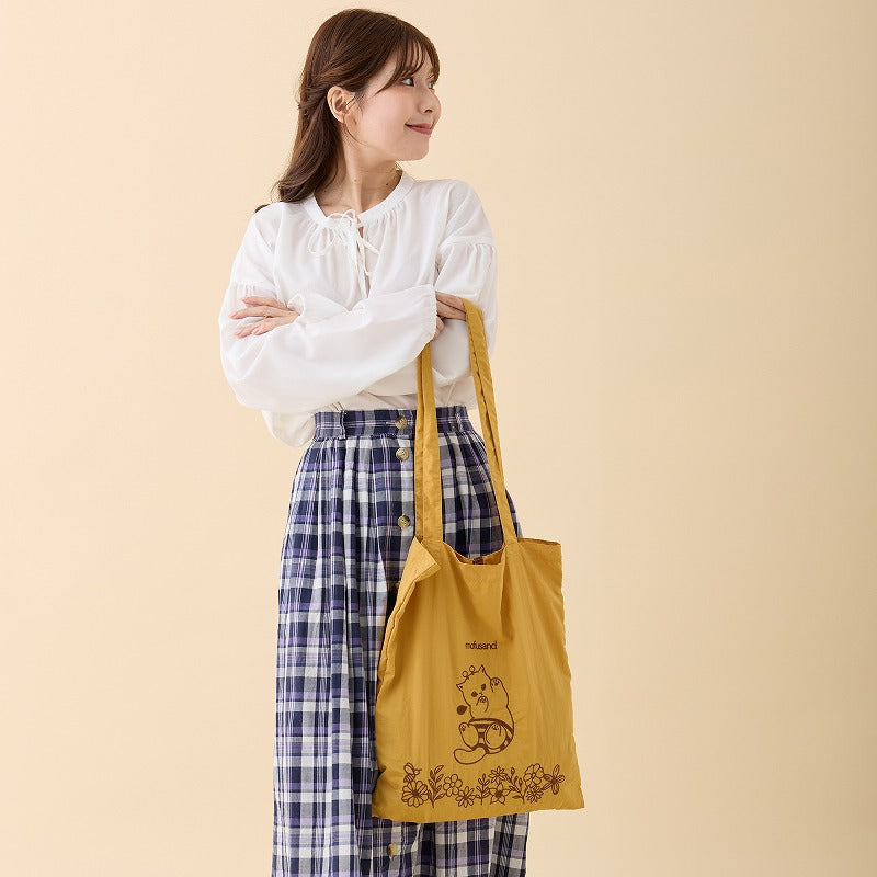 mofusand 刺繡手提袋蜜蜂Nyan黃色