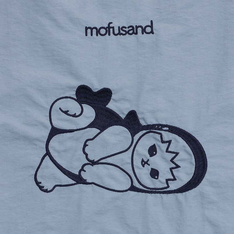 mofusand 刺繍トートバッグ サメにゃん ブルー