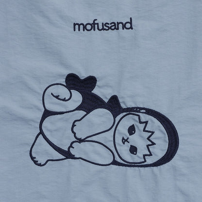 mofusand 刺繍トートバッグ サメにゃん ブルー