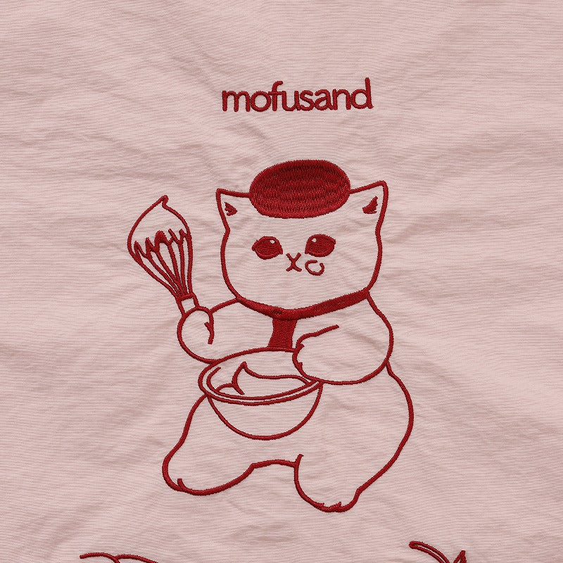 mofusand 刺繍トートバッグ スイーツにゃん ピンク