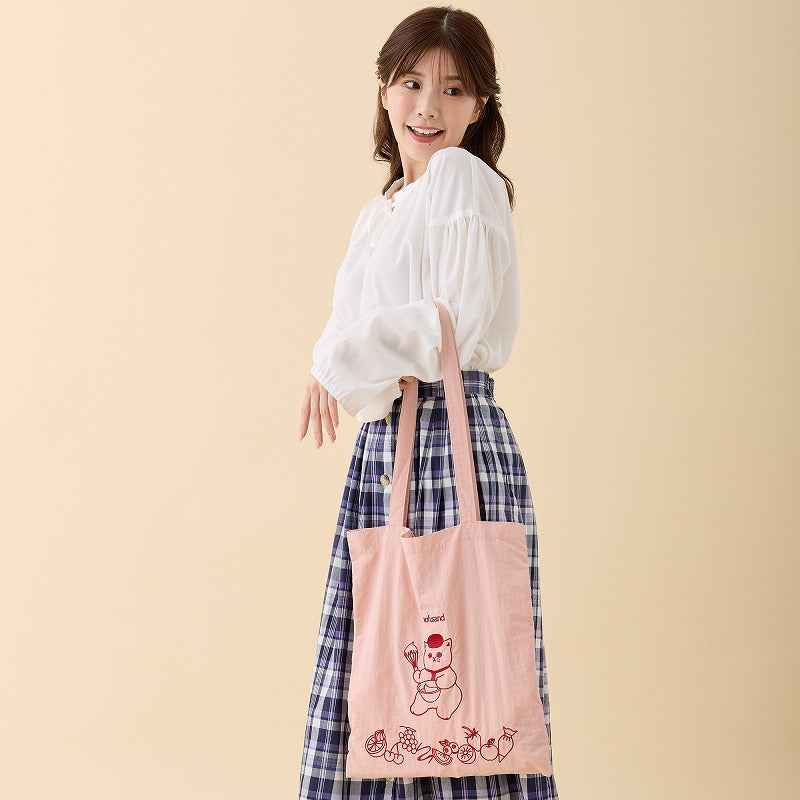 mofusand 刺繍トートバッグ スイーツにゃん ピンク | mofusandもふもふ