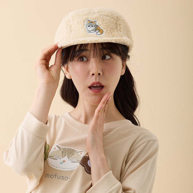 mofusand もこもこCAP にゃんパンツきつね ナチュラル | mofusand