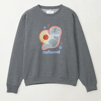 mofusand Retro sweatshirt cookies grey
