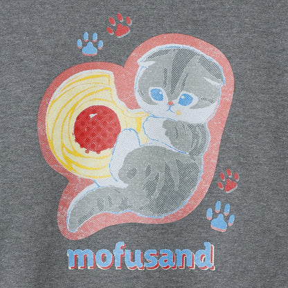 mofusand Retro sweatshirt cookies grey