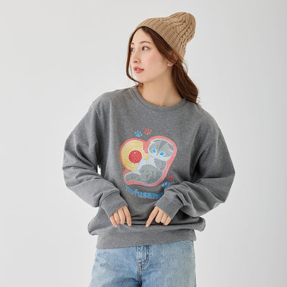 mofusand Retro sweatshirt cookies grey