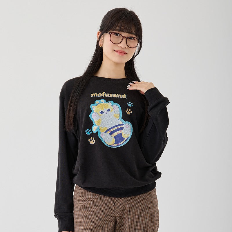 mofusand Retro sweatshirt Bee Meow black