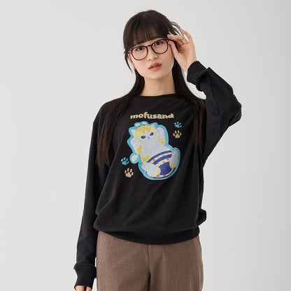 mofusand Retro sweatshirt Bee Meow black