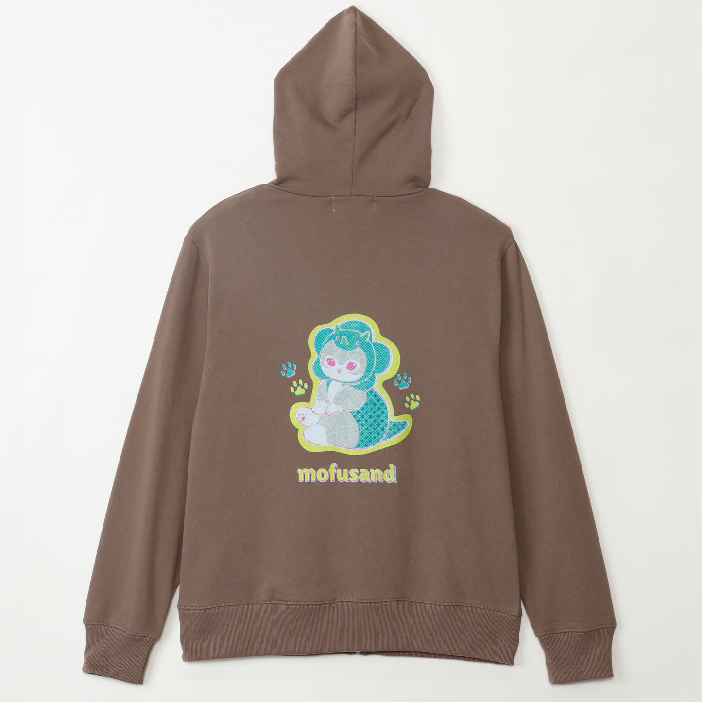 mofusand Retro hoodie kaijunyan khaki