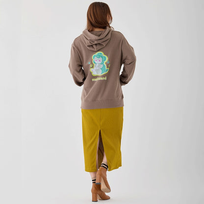 mofusand Retro hoodie kaijunyan khaki