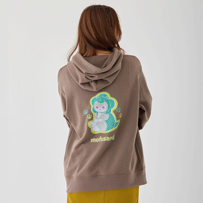 mofusand Retro hoodie kaijunyan khaki