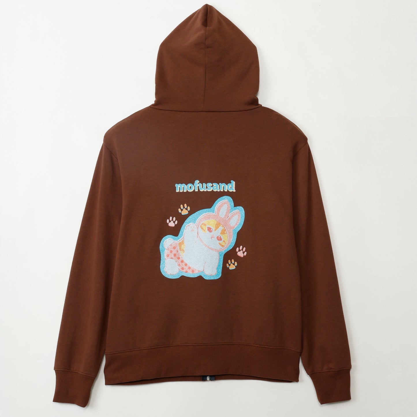 mofusand Retro hoodie Rabbit Meow Brown