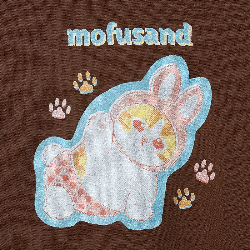mofusand Retro hoodie Rabbit Meow Brown
