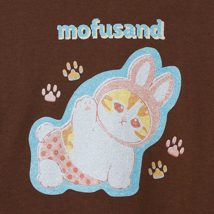 mofusand Retro hoodie Rabbit Meow Brown