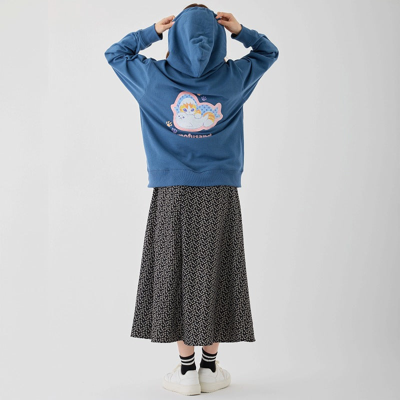 mofusand レトロ パーカー サメにゃん ダークブルー | mofusand