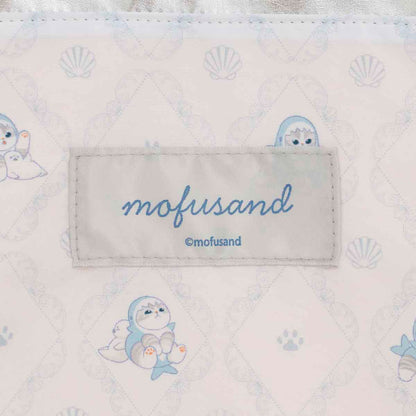 mofusand Glitter Tote Bag Shark Meow Silver