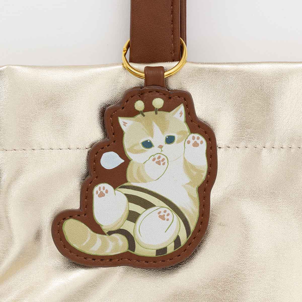 ポメ様♡14kgf mofusand ラメトートバッグ はちにゃん ゴールド | mofusandもふもふ
