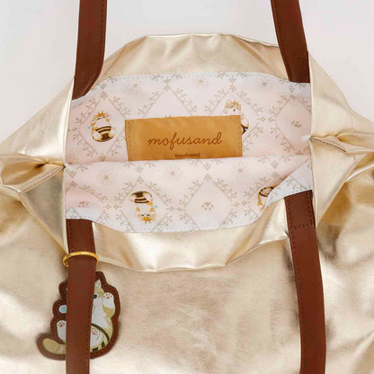 mofusand Glitter Tote Bag Bee Meow Gold