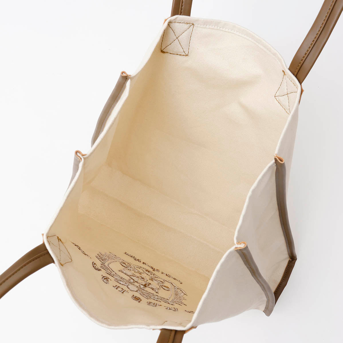 mofusand トートバッグ カレッジ風はちにゃん サンドベージュ