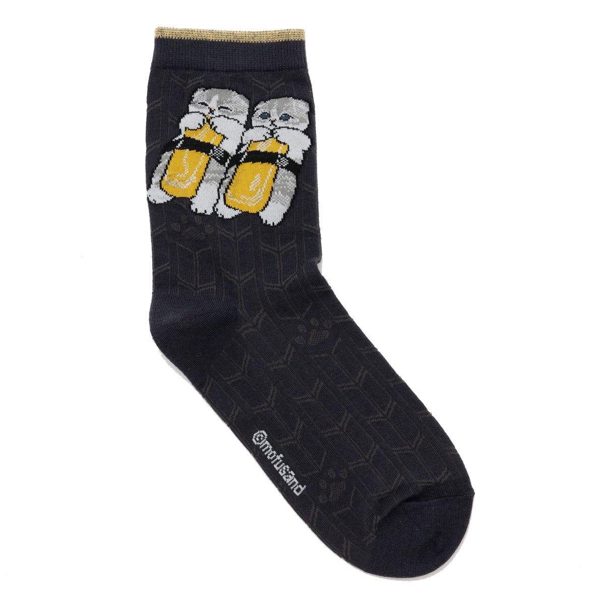mofusand Sushi Crew Socks Egg Black