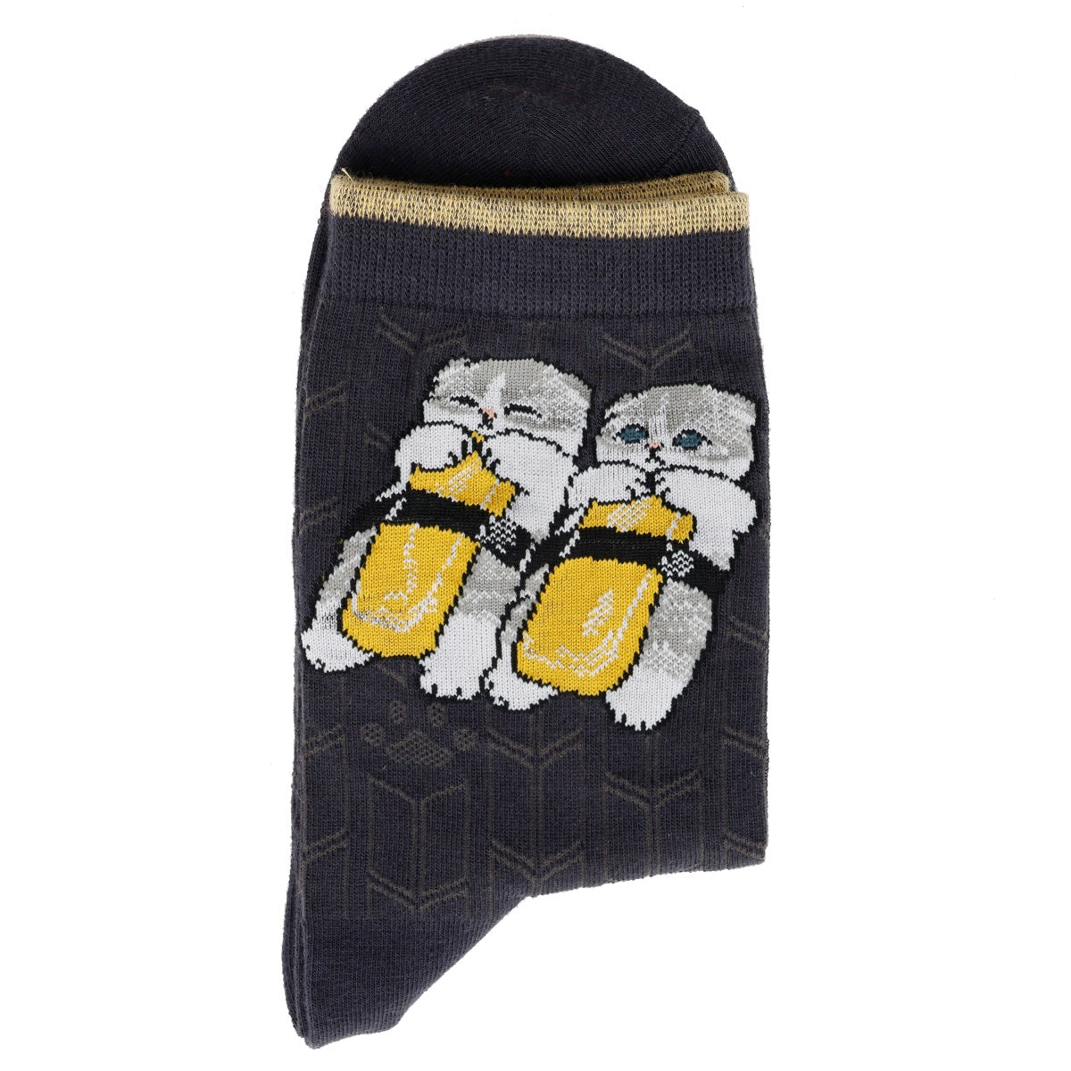 mofusand Sushi Crew Socks Egg Black