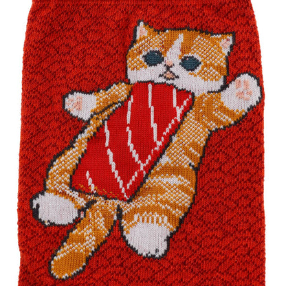 mofusand Sushi Crew Socks Tuna Red