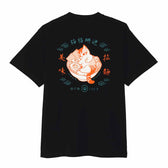 mofusand Chinese-style T-Shirt Ramen Black