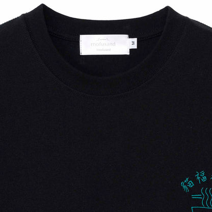 mofusand Chinese-style T-Shirt Ramen Black