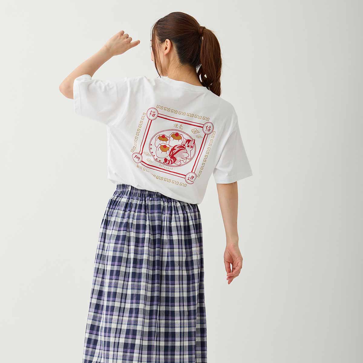 mofusand Chinese-style T-Shirt Shumai White