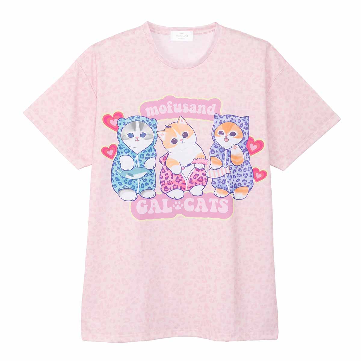 mofusand GAL Cats T-Shirt GAL CAT Pink