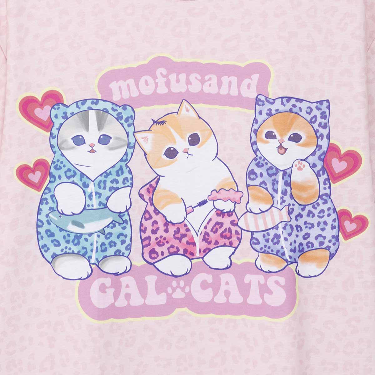 mofusand GAL Cats T-Shirt GAL CAT Pink