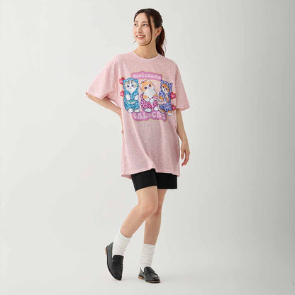 mofusand GAL Cats T-Shirt GAL CAT Pink