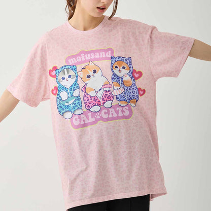 mofusand GAL Cats T-Shirt GAL CAT Pink