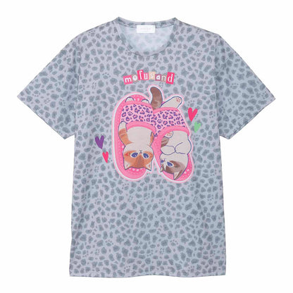 mofusand ぎゃるにゃん Tシャツ スリッパ グレー