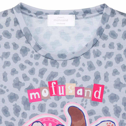 mofusand ぎゃるにゃん Tシャツ スリッパ グレー