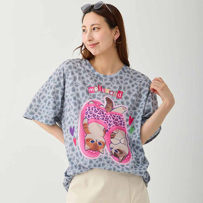 mofusand ぎゃるにゃん Tシャツ スリッパ グレー