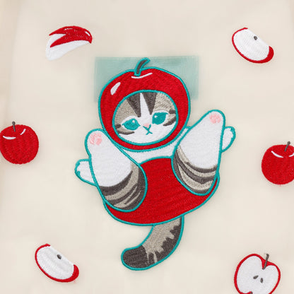 mofusand オーガンジーバッグ リンゴ ホワイト