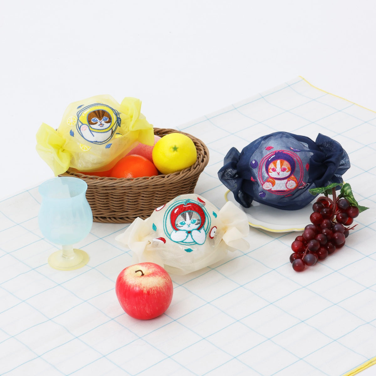 mofusand Candy Pouch Blueberry Navy