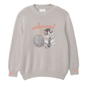 mofusand Yarn Ball Sweater Tangled Meow (Gray)