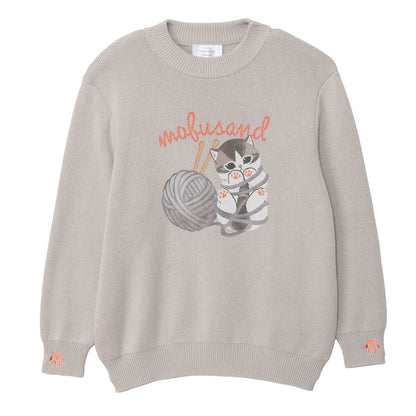 mofusand Yarn Ball Sweater Tangled Meow (Gray)