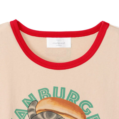 mofusand ダイナー Tシャツ NYANBURGERS ブラウン