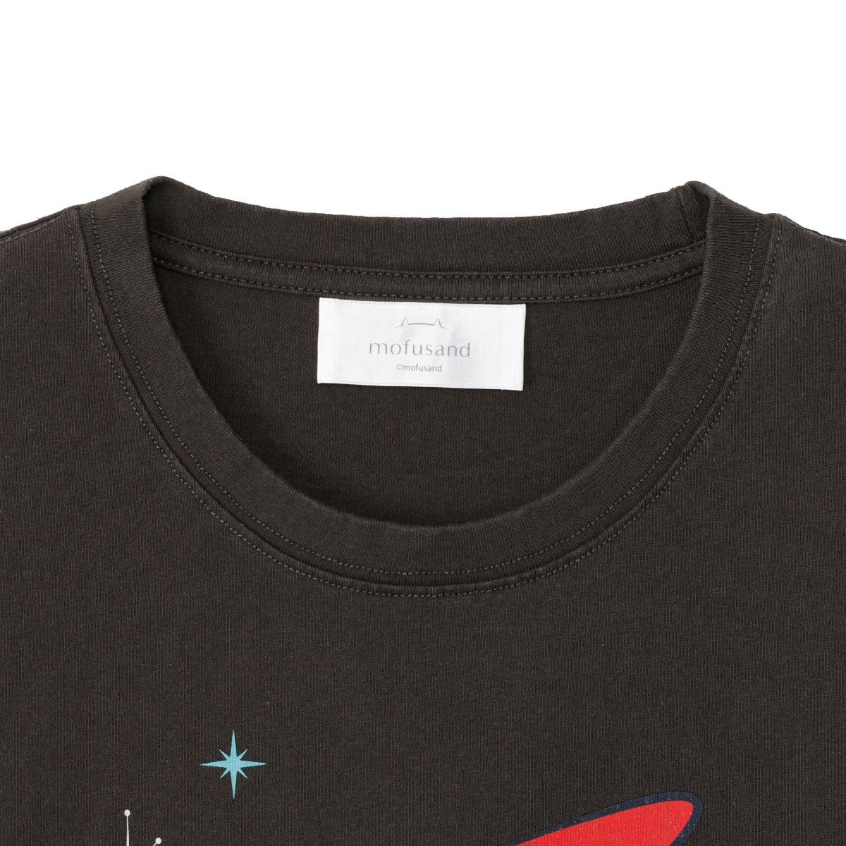 mofusand Diner T-shirt mofu's DINER (Charcoal)