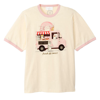 mofusand COFFEE AND DONUTS Tシャツ トラック ナチュラル