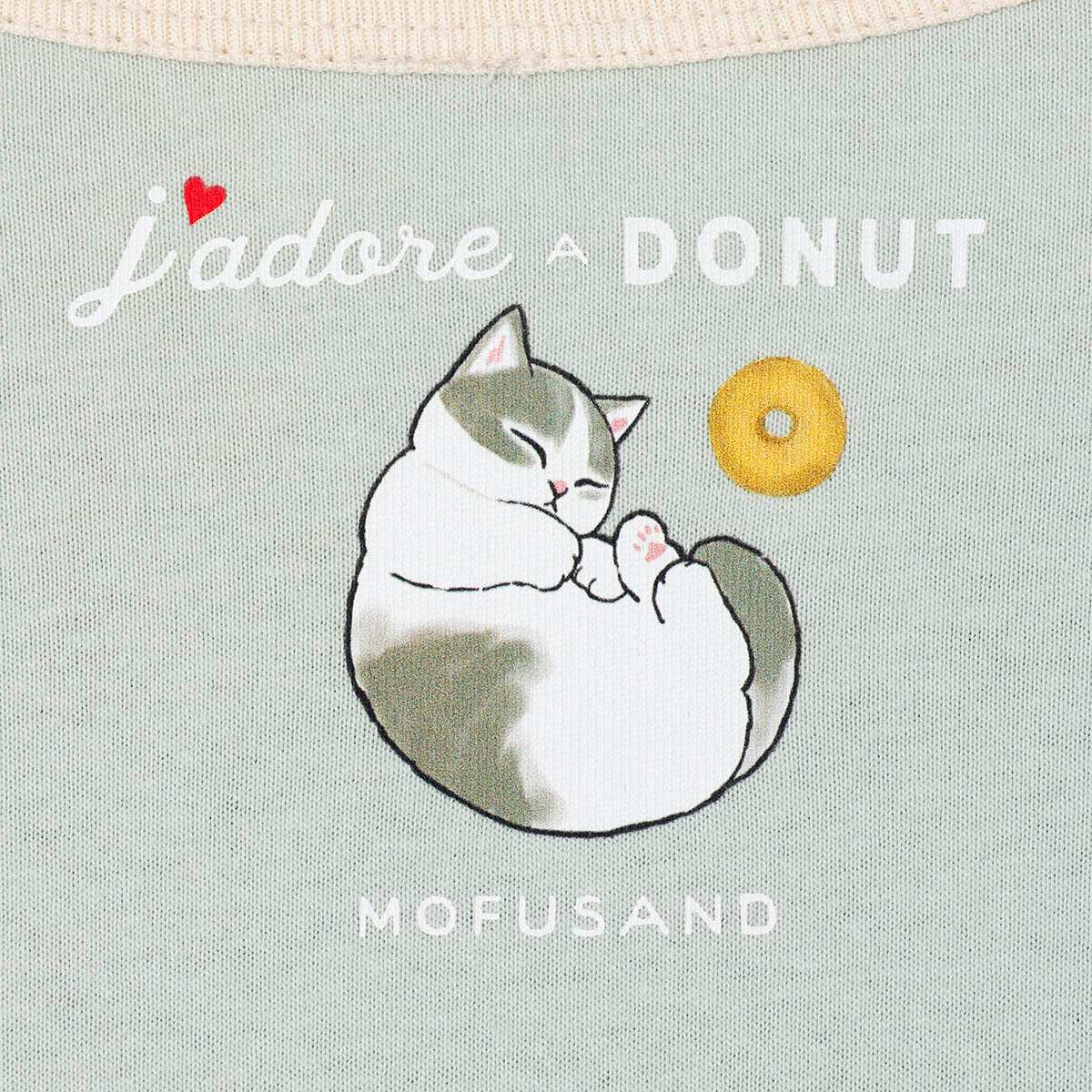 mofusand COFFEE AND DONUTS Tシャツ ドーナツ ミント