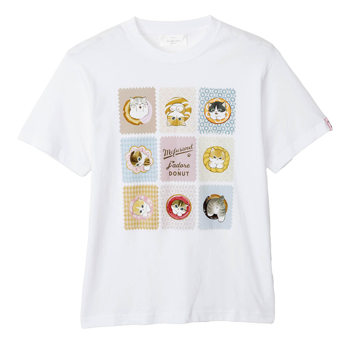 mofusand COFFEE AND DONUTS Tシャツ 図鑑 ホワイト | mofusand