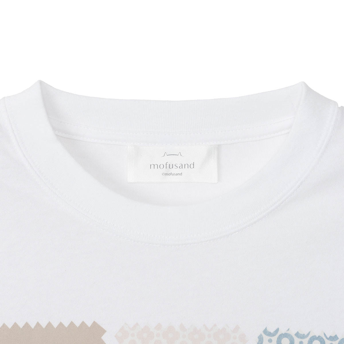 mofusand 咖啡与甜甜圈 T恤 图鉴款 白色