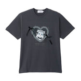 mofusand Balletcore T-Shirt Black Ribbon Meow (Black)