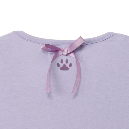mofusand Balletcore T-Shirt Lavender Ribbon Meow (Purple)