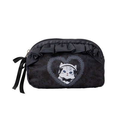 mofusand バレエコア ポーチ くろりぼにゃん ブラック